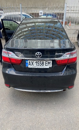 Автомобіль TOYOTA, модель CAMRY, легковий седан, рік випуску 2016, чорного кольору, номер державної реєстрації AХ1558EM, номер кузова JTNBF4FK503033366, інв.№24718. Основні засоби в кількості 22 одиниці